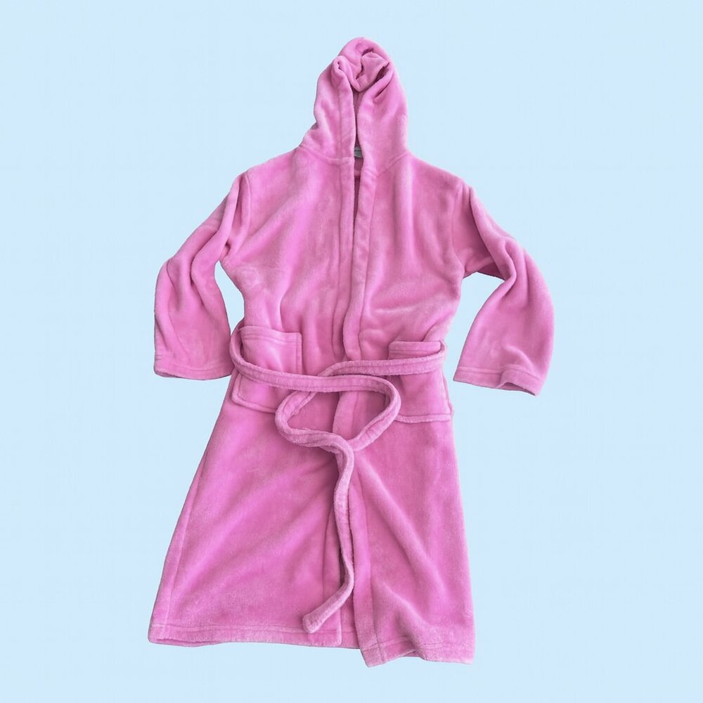 Girl's Pink Bathrobe Kawaii Cute Soft Girl Girlie Girl Princescore XL